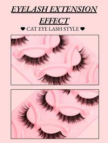 5/10 Pairs Natural Look False Eyelashes, Wispy Fluffy Soft Faux Mink Strip Lashes, Lightweight & Reusable Lashes, Cat Eye Lashes, Natural Lashes, Everyday Lashes, Perfect For Daily Makeup, Party, Halloween, Thanksgiving, Christmas, Valentine's Day, Eyelashes, Fake Lashes, Festive Glam Beauty, Beauty & Health - Criss Cross lashes - View 4