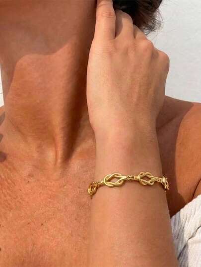 ZIRUISP Geometry Infinity Symbol Bracelet For Women, Adjustable Matte Gold Silver Black Chain Bracelet, Lightweight Vintage Y2K Fashion Jewelry, Birthday Valentine's Day Gift For BFF Best Friends Girlfriend Wife