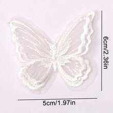 10/20pcs Double Layers Embroidery Sticker Mesh Sewing Butterfly Patch Repair Craft Wedding Decor Clothes Sewing Handmade DIY Accessories - Multicolor - View 13
