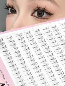384pcs/16rows Wispy Fairy False Eyelashes, Segmented Natural Lower Lashes, Cartoon Style Lower Lashes, Japanese Anime Spiky Lower Lashes, Makeup Eyelash Tools, Eyelash Clusters, Individual Lashes, False Eyelashes - B - View 4
