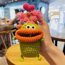 Handmade Knitted Quirky Monster Mouth Car Key Holder, Cute Sausage Mouth Key Pouch For Women - Multicolor - View 10