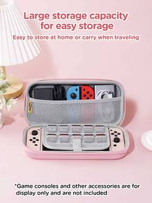 Ayotu Sakura Tree Pattern Game Console Shell And Accessories Compatible With Switch/Switch OLED/Switch Lite, Including Protective Case, Storage Bag, Dock Shell, Console Dust Cover, Game Card Case, Controller Grip, Etc. Suitable For Christmas, Spring Romance, Valentine's Day, Back To School And Other Occasions As Gifts - Multicolor - View 6
