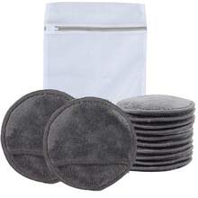 3/5/10pcs Reusable Makeup Remover Pads - Suitable For All Skin Types, Washable Super Soft Fiber Cloth, With Laundry Bag Included - Multicolor - View 7