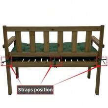 Indoor/Outdoor Bench Cushion,Waterproof Swing Seat Cushion,Outdoor Chair Cuhion,For Lounger Garden Furniture Patio Loveseat (47.2'' X 19.7'') - 酒紅色 - 查看 4