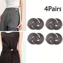 2/4/6件装可拆卸扣式束腰带，可调节腰部夹扣，适用于牛仔裤，塑身腰带 - 多色 - 查看 14