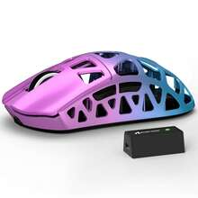 ATTACK SHARK R3 46g Ultra-Light Magnesium Alloy Wireless Gaming Mouse, Bluetooth/2.4GHz/Wired Computer Mouse, 8000Hz Wireless Polling Rate, PAW3395 26K DPI Optical Sensor Programmable Mouse Compatible With Windows/ - Multicolor - View 8
