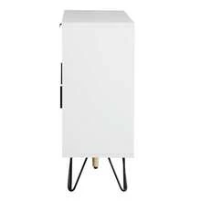 Modern Storage Unit, White And Wood-Look Sideboard With Drawer And Height-Adjustable Shelves (90 X 30 X 71.5 Cm) - Natural Color - View 9