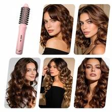 USB充电式加热直发卷发器，32毫米卷发棒，3档温度设置，任何温度下均可轻松卷出不打结的发型 - 彩色 - 查看 7