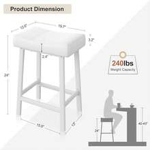 Barstools - White-4pcs - View 2