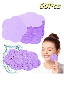 Compressed Cellulose Heart Shape Facial Sponges Natural Cosmetic Spa Sponges Reusable For Facial Cleansing Exfoliating - Watermelon Pink - View 16