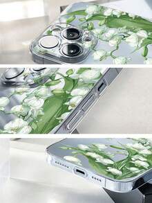 Plant 1pc Floral Vine Pattern Transparent Lightweight Phone Case Compatible With Samsung, Compatible With IPhone 16, 13, 15, 15 Pro, 14 Pro, 14 Plus, 7/8 Plus, 11, 12 Pro Max, 13, 14 Pro Max, S24, S23, S25, Great Gift For Friends And Family,International Version, Not The Domestic Version - Clear - View 4