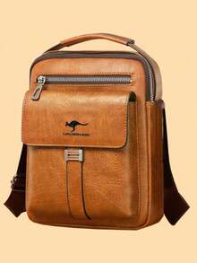 Unisex Vintage Fashionable Casual Business Handbag With Detachable Shoulder Strap, High-End ,Fathers Day Gift ,City Bag - Multicolor - View 9