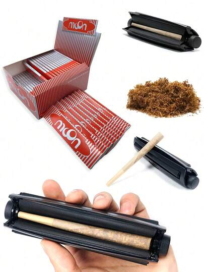 78/110mm Máquina de liar cigarrillos manual, sin necesidad de electricidad, quema de papel de fumar suave, rodillo de plástico compacto y duradero, enrolla cigarrillos perfectos cada vez, accesorio para fumar, diseño de moda, artículo práctico diario, idea de regalo única, uso doméstico, ideal para regalos de San Valentín y Año Nuevo