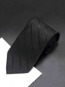 3 PiecesSet: Belt, Wallet, And Jacquard Polyester Tie - Multicolor - View 5