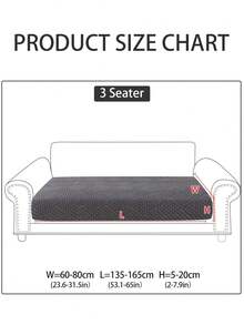 1pc Modern Minimalist Plush Sofa Slipcover, Non-Slip Wear-Resistant Elastic Cover, Suitable For Living Room & Bedroom, All Seasons - Jianyi - Dark Grey - View 11