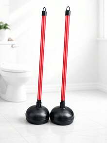 Kit 2 Desentupidores de Pia Manual – Uso Doméstico - Vermelho - Visão 3