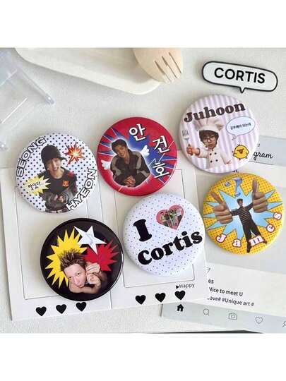 Accesorio en forma de labios brillantes con diseño de grupo de K-pop CORTI/S, adecuado para uso diario, colección, decoración navideña y regalo