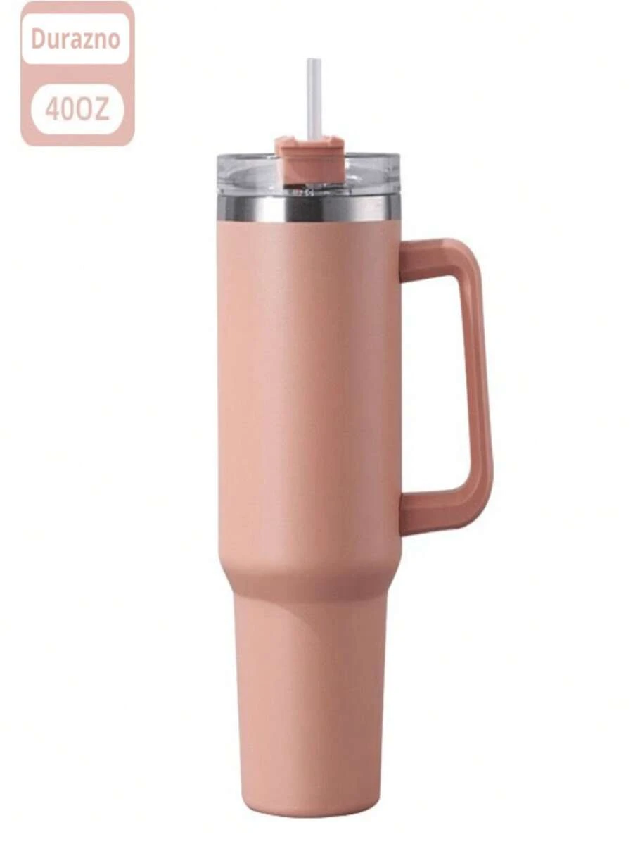 Stainless Steel Container Thermal Cup With Handle 40oz - Rosa Durazno - 查看 1
