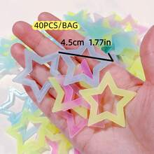 Pegatinas de estrellas que brillan en la oscuridad, pegatinas multifuncionales, arte de pegatinas luminosas para entornos oscuros, reutilizables - Multicolor - Ver 8