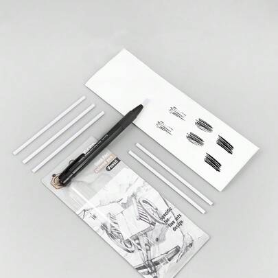 1 Set Retractable Mechanical Pencil With 5 Refill Leads, Suitable For Artists, Drafting, Drawing And School/Office Supplies