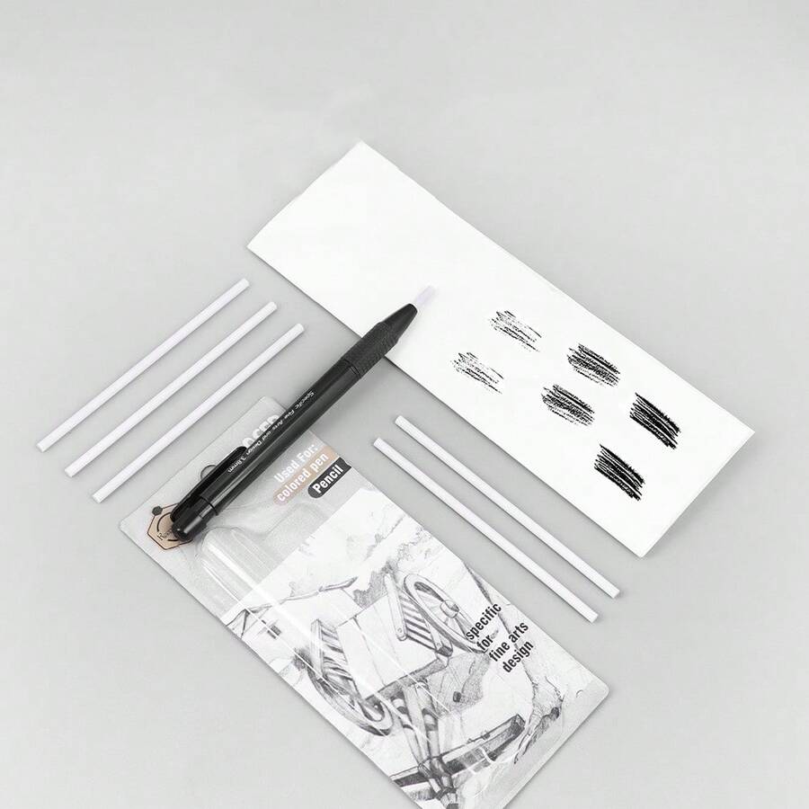 1 Set Retractable Mechanical Pencil With 5 Refill Leads, Suitable For Artists, Drafting, Drawing And School/Office Supplies - Multicolor - View 1