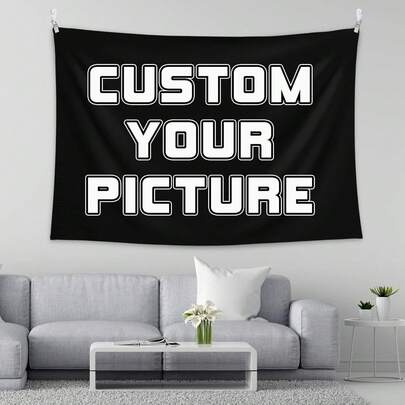 Custom Tapestry: Upload Images, Create Your Own Personalized Backdrop For Living Room, Bedroom, Dorm Or Home Decor (30" W X 30" L)