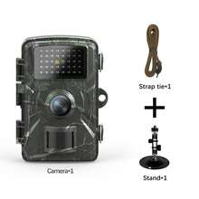 1080P高清野生动物监控摄像头，户外追踪摄像头，野生动物摄像头，夜视功能，移动侦测，音频报警，可壁挂安装，IP66防水，PIR红外夜视，0.8秒移动侦测触发，1080P高清分辨率，是户外狩猎和野生动物观察的理想选择。 - 軍綠色 - 查看 10