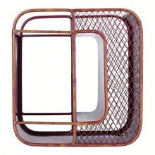 Botellero decorativo de escritorio con forma de letra O, de hierro resistente, para exhibición y almacenamiento, decoración del hogar - Burdeos - Ver 3