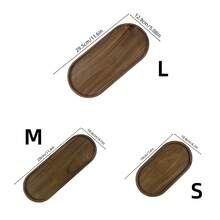 Oval Wooden Tray, Bathroom Storage, Living Room Decor, Kitchen Organization, Kitchen Decor, Bathroom, Wooden Tray, It Can Hold Perfumes, Candles, Soaps, Jewelry And More, Ideal Gift For Ramadan, Valentine's Day And New Year - Brown - View 7