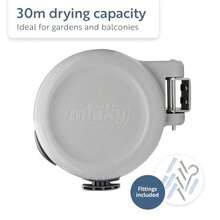 Tendedero retráctil para exteriores 49 pies color gris - 98 pies - Ver 7