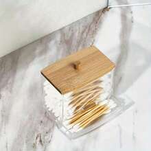 1pc Bathroom Container - Organize Your Bathroom With This Stylish 7 OZ Cotton Swab Pads Holder - Bathroom Accessories - Multicolor - View 6