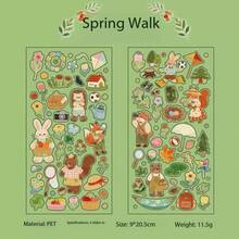 可爱森林动物贴纸，DIY风景装饰，文具贴纸，卡通可爱创意趣味防水贴纸，糖果贴纸，手机贴纸，适用于剪贴簿、子弹笔记、笔记本、工艺品、水瓶、吉他、滑板、自行车、摩托车、头盔、行李箱、手机和电脑，返校用品 - 彩色 - 查看 7