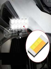 Faros Auxiliares 10 Leds Doble Color Estrobo Paraauto Moto - Multicolor - Ver 2