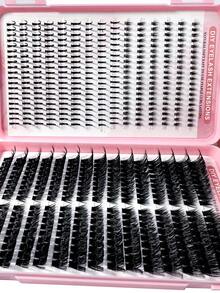 LYBCG 570pcs 80D Lash Clusters Kit With Spikes D Curly Large Capacity False Eyelashes Divided Into Height, Left+Right For Paired Single Cluster. Natural Segmentation. Clustered Eyelashes. Fluffy. Thick. Soft. Lightweight False Eyelash Set, Comfortable To Wear. Enlarging Eyes, Lifting Eye Tails, With 5mm/6mm/7mm Bottom Lashes Eyelash Extension, Eyelash Extension. Daily Life&Weddings&Dates&Parties&Music Festivals&Halloween Use Lash Clusters - CC - 查看 2