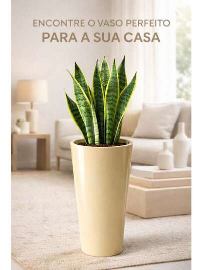 Vaso Coluna Ibiza 40cm De Polietileno Decoração de ambientes para plantas de diversas cores