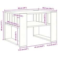 vidaXL Couchtisch Sonoma-Eiche 66 X 49,5 X 45 Cm Holzwerkstoff - Gelb - Übersicht 10