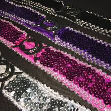 1pc Elastic Sequin Waist Belt With Buckle, Suitable For Women's Daily Commute, Casual Outings, Dance Parties, Travel & Vacation, And Various Occasions - Multicolor - View 4