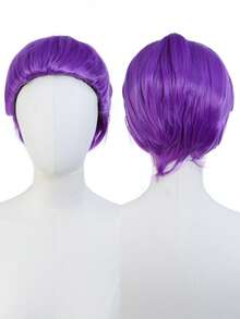 شعر طويل مضفر بالأرجواني، مناسب للنساء في الكوسبلاي وحفلات الهالوين والأنمي وغيرها - الأرجواني - مشاهدة 2