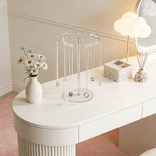 1. 1PC Clear Acrylic Hanging Rotatable Jewelry Organizer For Necklace Ring Earring Bracelet Vanity Bedroom Sturdy - Clear - View 5