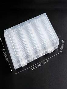 1/200/300pcs Coin Collection Box Set - Transparent Coin Capsules, Round Plastic Coin Boxes, Coin Collection Storage Box Supplies, Commemorative Coin Protection Boxes, Christmas, Transparent Round Plastic Coin Boxes With Storage Box, Adjustable Coin Protection Boxes, Commemorative Coin Protection Boxes - Multicolor - View 5