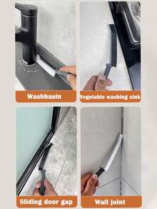 Cleaning Brush,Bathroom Tile Groove Gap Cleaning Brush, Long Handle Narrow Crevice Cleaning Tool, Home Kitchen Shower Cleaning Brush, Magic Brush (1/2/5Pcs) - A - View 9