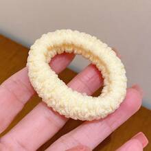 Coletero de coleta alta, grueso, de alta elasticidad, banda de cabello de alta gama 2024 para mujeres, accesorios para el cabello - Coletero palomitas de maíz - blanco roto, 1 pieza S1-012 - Ver 9