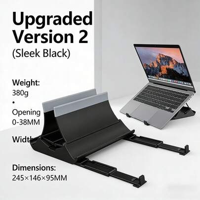 Laptop Cooling Stand, Multifunctional Desktop Vertical Storage Rack, Suitable For Phone, Computer And Tablet Storage Stand