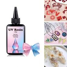 QIAO 100克/200克/300克 UV环氧树脂胶 DIY首饰制作 高透明度 快干 高硬度胶 UV灯固化 DIY工艺装饰 - 粉色 - 查看 1
