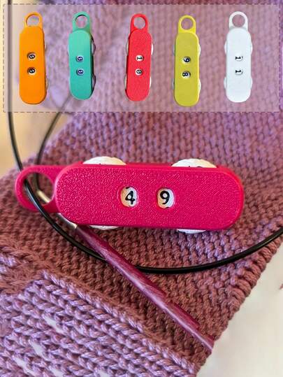 High Quality Plastic Knitting Counter, Knitting Counter With Rotating Pointer, Sewing Counter, Crochet Counter, Manual Pointer Knitting Marker Tool, Plastic Made, Suitable For All Seasons, Easy Operation With Rotation And Press Function, With Limit Switch, Applicable For Sweaters And Knitting Projects