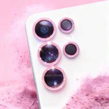Miếng dán bảo vệ ống kính camera lấp lánh với vòng kim loại riêng biệt, kính cường lực, tương thích với Samsung Galaxy S26 Ultra/S26 Plus/S26/S25 Plus/S25 FE/S25 Ultra/S24 Ultra/S23/S22 và Galaxy A05S/A06/A14/A15/A16/A24/A25/A34/A35/A54/A55. Thích hợp sử dụng hàng ngày, văn phòng, nhà. Miếng dán bảo vệ camera điện thoại lấp lánh, chống nước, chống sốc, chống rơi, chống trầy xước. - màu đen - Xem 3