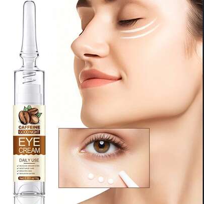 真空管装夜间修护眼部精华 | 含咖啡因和视黄醇 | 提亮肤色，消除浮肿 - 深层滋润并滋养眼周肌肤