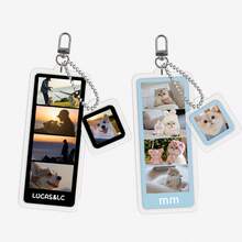1 pieza Llavero personalizable con foto de mascota de Halloween, regalo de foto personalizado, llavero personalizable, recuerdo de evento festivo, llavero de acrílico - Multicolor - Ver 4