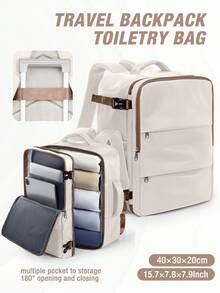 Large Capacity Nylon Waterproof Hiking Backpack Approved For Air Travel, Big Volume Travel Backpack, Unisex Casual Backpack, High School Student Backpack, Multi-Function Laptop Bag, Camping - Multicolor - View 15