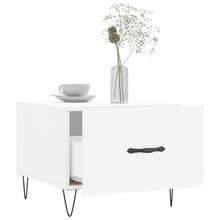 vidaXL 2 Stück Couchtische, Weiß, 50x50x40 Cm, Holzwerkstoff - Bianco - Visualizzare 4